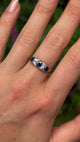 Antique, Edwardian sapphire & diamond ring, 18ct yellow gold