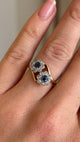 ON HOLD | Antique, Edwardian sapphire & diamond double cluster ring