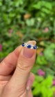 Antique, Edwardian sapphire & diamond ring, 18ct yellow gold