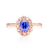 Antique, French sapphire & diamond cluster ring