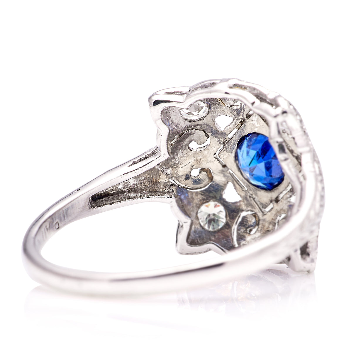 Antique, Edwardian sapphire and diamond ring