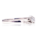 Antique, Edwardian toi et moi diamond engagement ring, 18ct white gold