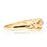 Antique, Edwardian five-stone diamond ring, 18ct yellow gold