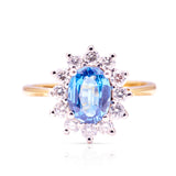 Vintage, 1990s sapphire & diamond cluster ring