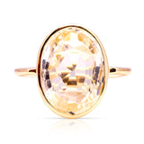 Vintage, 1980s single-stone pale yellow sapphire ring