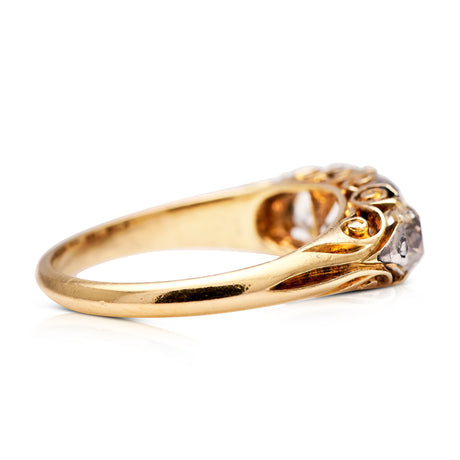 Victorian, 18ct Gold, Diamond Three Stone Ring