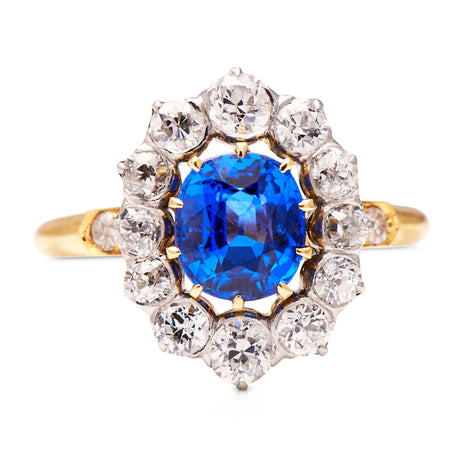 Edwardian, 18ct Gold, Platinum, Sapphire and Diamond Ring