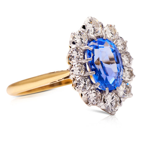 Edwardian, 18ct Gold, Platinum, Sapphire and Diamond Ring