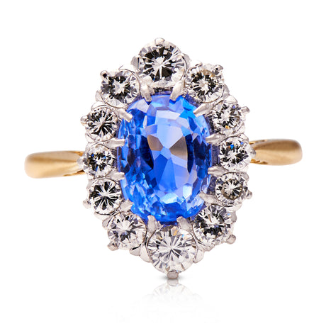 Edwardian, 18ct Gold, Platinum, Sapphire and Diamond Ring