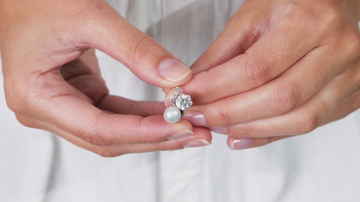 Edwardian, platinum, diamond and pearl ring