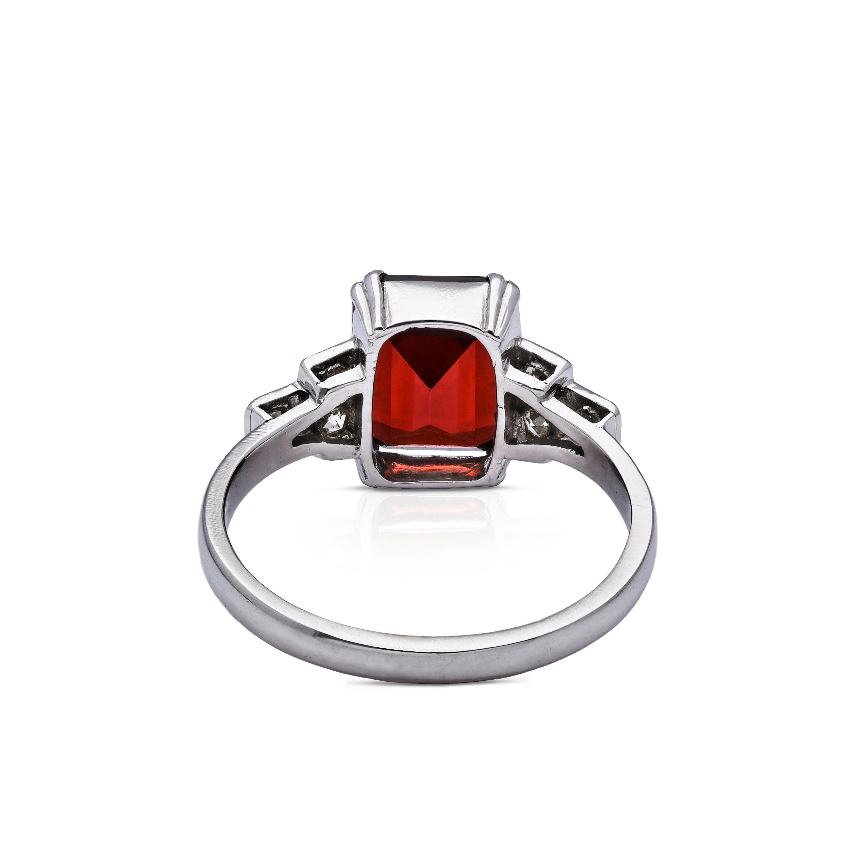 Platinum garnet deals ring