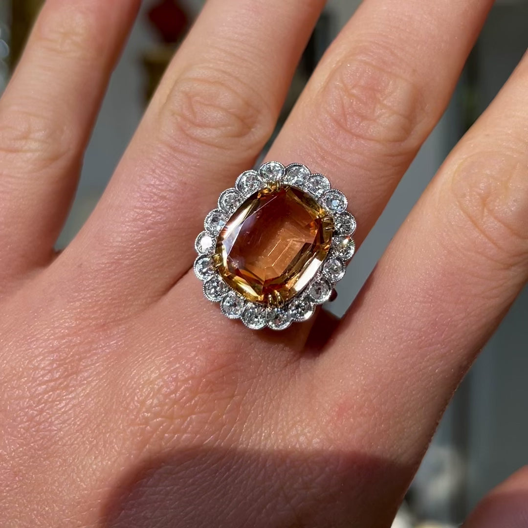 Orange topaz 2025 engagement ring