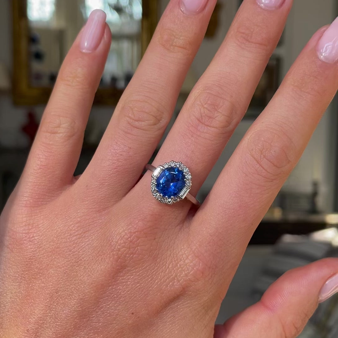 Two carat sapphire on sale ring