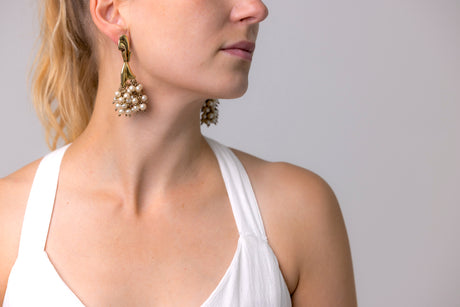 Art-Deco-Pearl-Drop-Gold-Earrings-Dressed-Up-Occassion