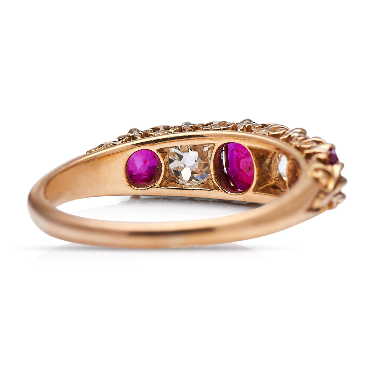 Antique Engagement Rings | Antique Ring Boutique | Vintage Engagement Rings | Antique Engagement Rings | Antique Jewellery company | Vintage Jewellery Victorian, 18ct Gold, Ruby and Diamond Ring