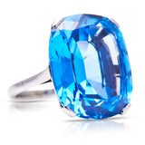 Antique, 1920s azure-blue stone ring