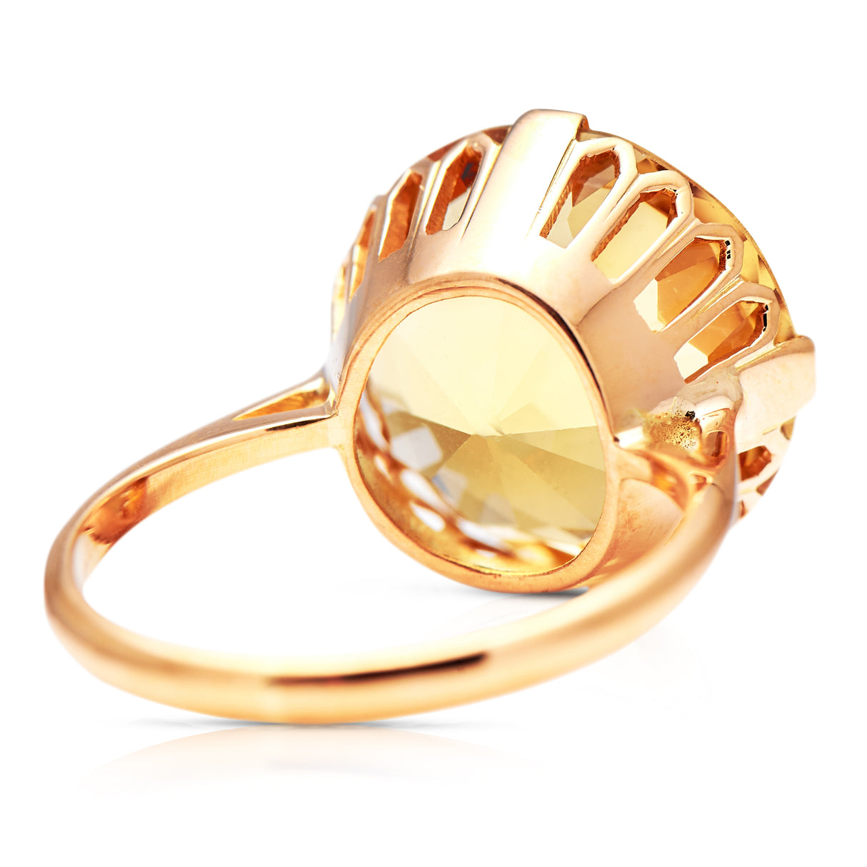 French | 1940s, 18ct gold, golden yellow beryl ring