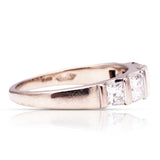 Vintage | a princess-cut diamond five stone ring, 18ct white gold