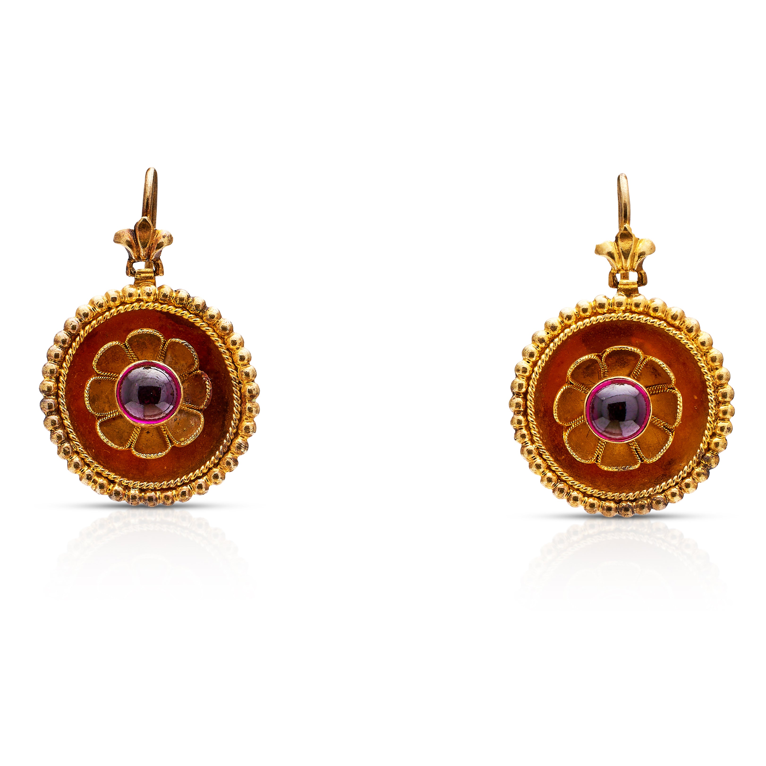 Victorian deals garnet earrings